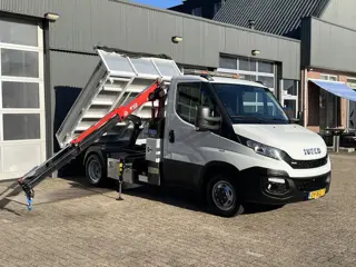 Iveco Daily 50C17 Maxilift 150 Laadkraan 3 zijden Kipper 3-Persoons Open laadbak Pick-up PTO Airco N