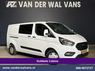 Ford Transit Custom 2.0 TDCI 131pk L2H1 Dubbele Cabine Euro6 Airco | 5-Zits | Xenon | Navigatie | Cr