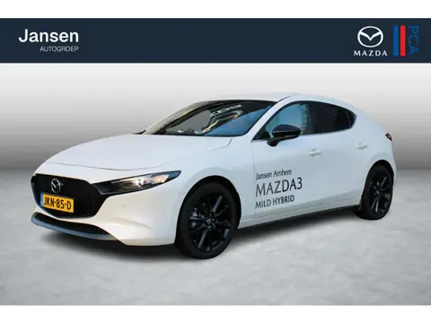 Mazda 3 HB 2.5 e-SkyActiv-G M Hybrid 140 Nagisa , Demovoordeel € 7.790,-, Automaat, Bruin Leder, Bos