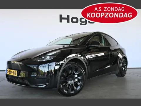 Tesla Model Y RWD 58 kWh SOH 92% Clima Navigatie Panoramadak Leder Trekhaak Rijklaarprijs! Inruil Mo