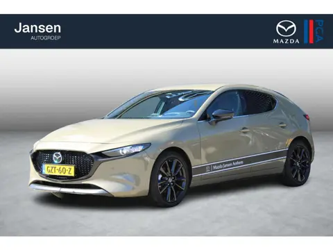 Mazda 3 HB 2.0 e-SkyActiv-G 150 M Hybrid Nagisa , Demovoordeel € 5.090,-, Bruin Leder, Bose, Navi, A