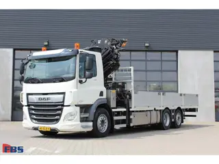 DAF CF 410 Hiab 377 E-6 Hipro 6X2 Kraanwagen | 33 tonmeter laadkraan + rotator