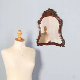 Klein Biedermeier spiegeltje met verweerd glas ca. 1830