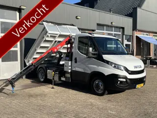 Iveco Daily 50C17 Maxilift 150 Laadkraan 3 zijden Kipper 3-Persoons Open laadbak Pick-up PTO Airco N