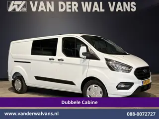 Ford Transit Custom 2.0 TDCI 130pk L2H1 Dubbele Cabine Euro6 Airco | 6-Zits | Apple Carplay | LED | 