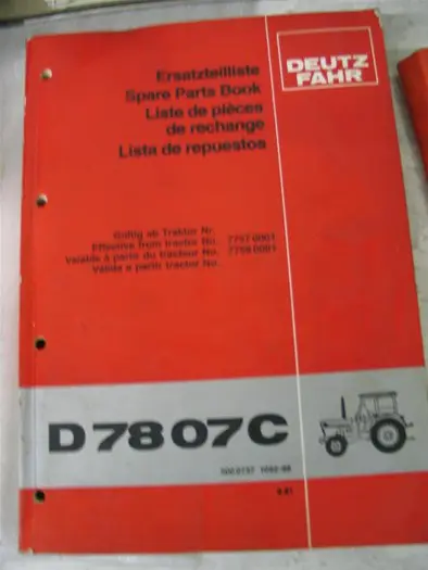 Manual Deutz D7807 C