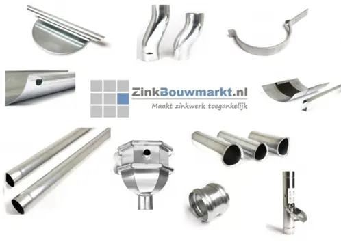 Zinken dakgoten en zinken regenpijpen