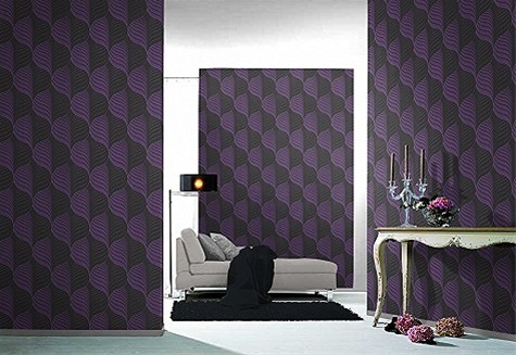 Retro paars behang 20