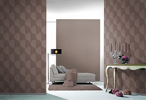 Retro bruin trendy behang 21