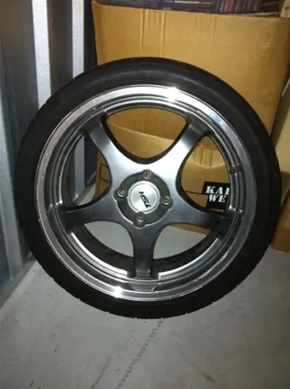 2 tsw nieuwe velgen bronze met schrome lip voor Honda civic