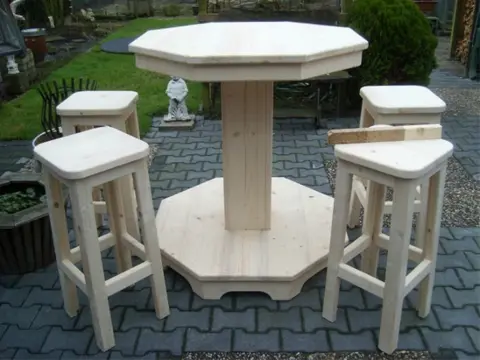 Statafel + Barkrukken set