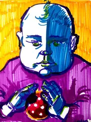 Yvon Adam (1935 - 2017) - Portrait d’un enfant 1957