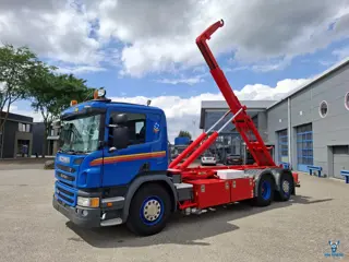 Scania P410 / JOAB HOOK / LIFT+LENKACHSE / 745151 KM / NAVI / FRIDGE / AIRCO / LWDS / FULL-AIR / AUT