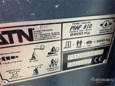 ATN PIAF 810 Crawler Vertical Mast Lift (bj 2020)