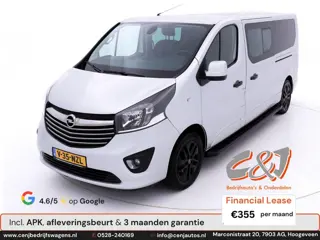 Opel Vivaro 1.6 CDTI L2H1 DC Sport EcoFlex airco, cruise, luxe, stoelverwarming, keyless lease €355 