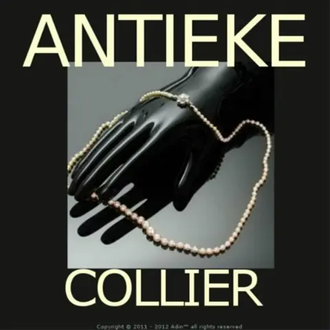 Expert antiek-juwelier verkoper van Art-nouveau collier.