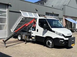 Iveco Daily 50C17 Maxilift 150 Laadkraan 3 zijden Kipper 3-Persoons Open laadbak Pick-up PTO Airco N
