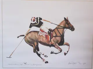 PAARDEN POLO SILKSCREEN BY RENE BRONE