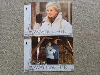 AWAY FROM HER NED. lobbycard set.