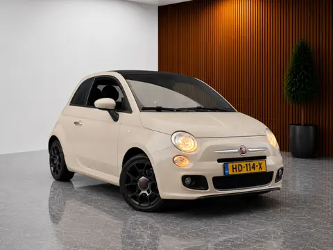 Fiat 500 C 0.9 TwinAir Turbo 500S CAPPUCCINO! (LEDER, AIRCO IJSKOUD, CABRIO, ELEKT RAMEN, PARKEERSEN