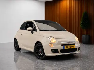Fiat 500 C 0.9 TwinAir Turbo 500S CAPPUCCINO! (LEDER, AIRCO IJSKOUD, CABRIO, ELEKT RAMEN, PARKEERSEN