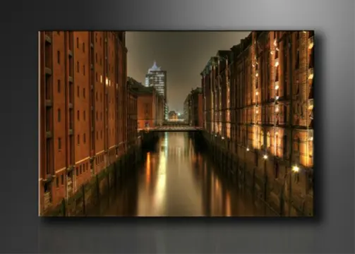 Nieuw canvas schilderij Hamburg Duitsland 120 x 80 cm