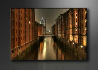 Nieuw canvas schilderij Hamburg Duitsland 120 x 80 cm