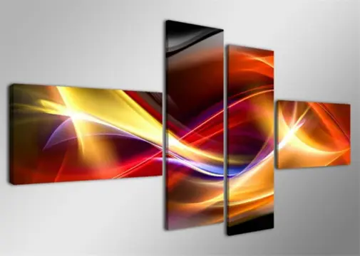 Nieuw canvas schilderij 4-luik Colourful 160 x 70 cm