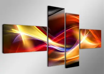 Nieuw canvas schilderij 4-luik Colourful 160 x 70 cm