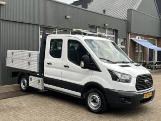 Ford Transit 310 2.0 TDCI L2H1 DC BTW VRIJ!! Euro 6 Open laadbak Pick-up Gereedschapskisten Airco Tr