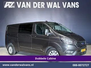 Ford Transit Custom 2.0 TDCI 130pk Automaat L2H1 Dubbele cabine Limited Euro6 Airco | 2x Zijdeur | 5