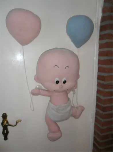 3D raambaby of 3D raamooievaar of geboortebord