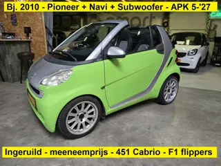 Smart Fortwo cabrio 1.0 mhd Pure - Schakelflippers - Pioneer Navi + Sub - APK mei 2027