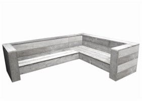 Hoekbank lounge steigerhout €399,99