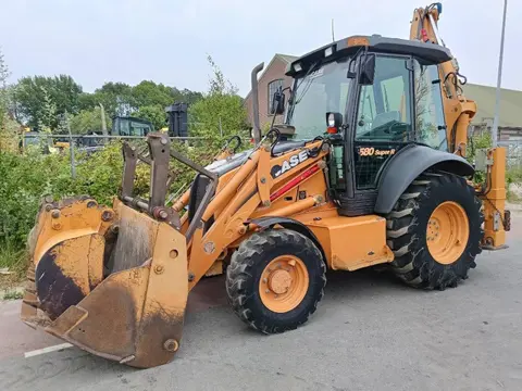 Case 580 SR backhoe loader graaf laad combinatie MARGE