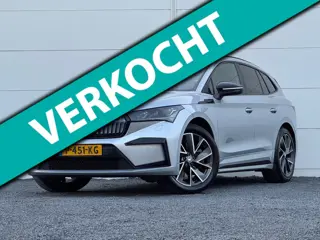 Skoda Enyaq iV 80 Sportline Org NL Pano SOH 94% Warmtepomp Crystal lighting grill Keyless Sportonder