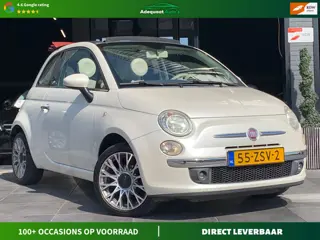 Fiat 500 C 1.2 Lounge|Cabriodak|PDC|Airco|Half Leder|El.Raam