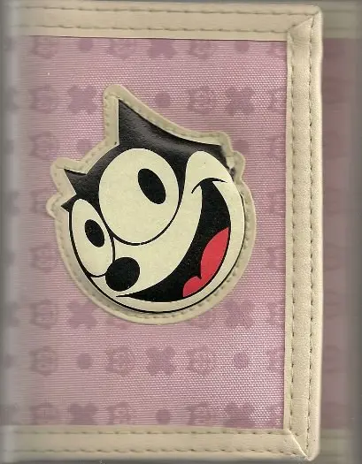 Felix the cat roze canvasportefeuille