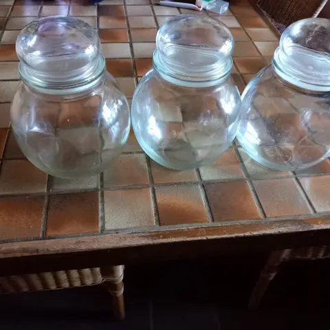 Glazen voorraadpot/ snoeppot - afm: 22 x 55