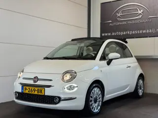 Fiat 500 C 0.9 TwinAir Turbo Lounge Cabrio, Cruise Control, Airco, Elek Ramen, Parkeersensoren, Navi