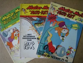 Motor muis en auto kat comic adv 1523