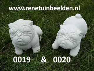 Salty dog`s honden. buldog. nr 0019 & 0020