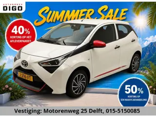 Toyota Aygo 1.0 VVT-i CORAL RED PACK 1e EIG. GARANTIE 7-2030* AIRCO. CARPLAY NAVI.PRIVACY GLASS. COM