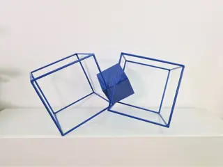José Soler Art - Tri Cubes Blue