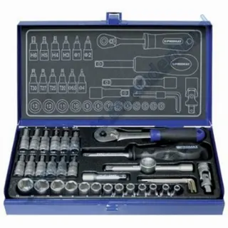 Promat bit en doppenset 1/4 4-13mm 35 delig