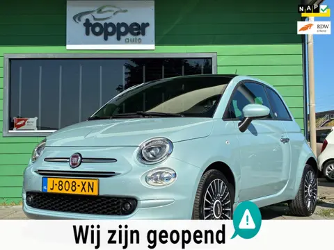 Fiat 500 1.0 Hybrid Mint Breeze|2e Eigenaar|Panoramadak|Navigatie|Carplay|Virtual Cockpit|CruiseCont