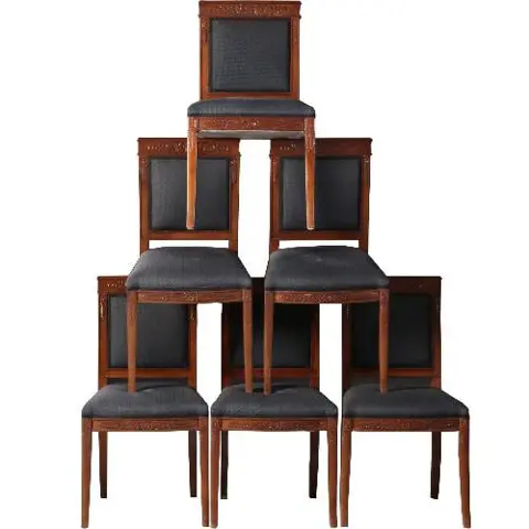 6 Louis Philipe stoelen  mahonie incl stoffering naar wens  ca 1835