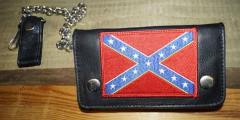 Trucker portemonnee " Rebel vlag " Zwart