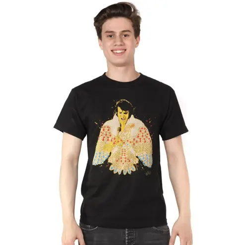 T-shirt Black Elvis Diamond eagle