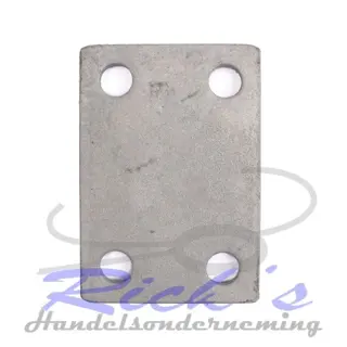 Stroppenplaat / klemplaat 30 x 60 mm 4 gaats